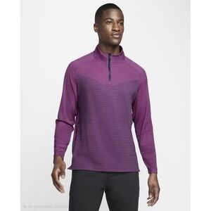 Nike Dri-Fit ADV Vapor Quarter Zip Top Mens XL Golf Purple Pullover Long Sleeve
